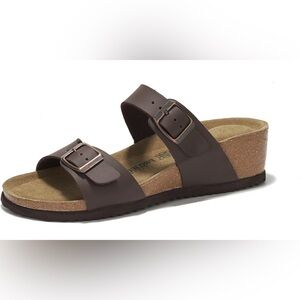 Brown Double Strap Sandals